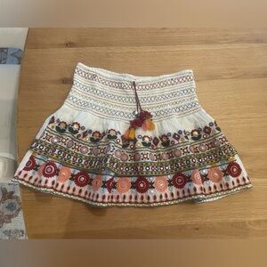 Zara embroidered skirt